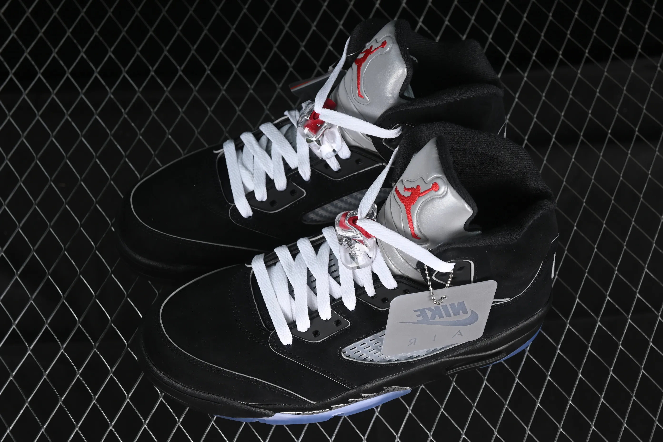 All categories Air Jordan Jordan series basketball shoes Air Jordan 5 Air Jordan 5 Black "Metallic Reimagined" AJ5 Joe 5 black silver HF3975-001